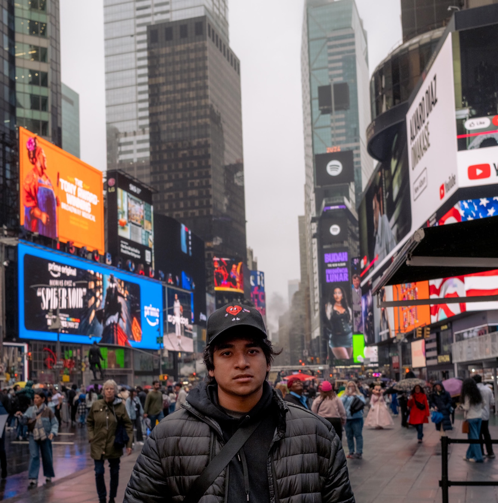 Rayed Islam in Times Square, New York City